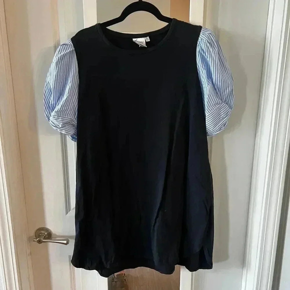 Finley Dresses & Skirts - Finley Puff Sleeve Dress Size XL Color Black Blue White